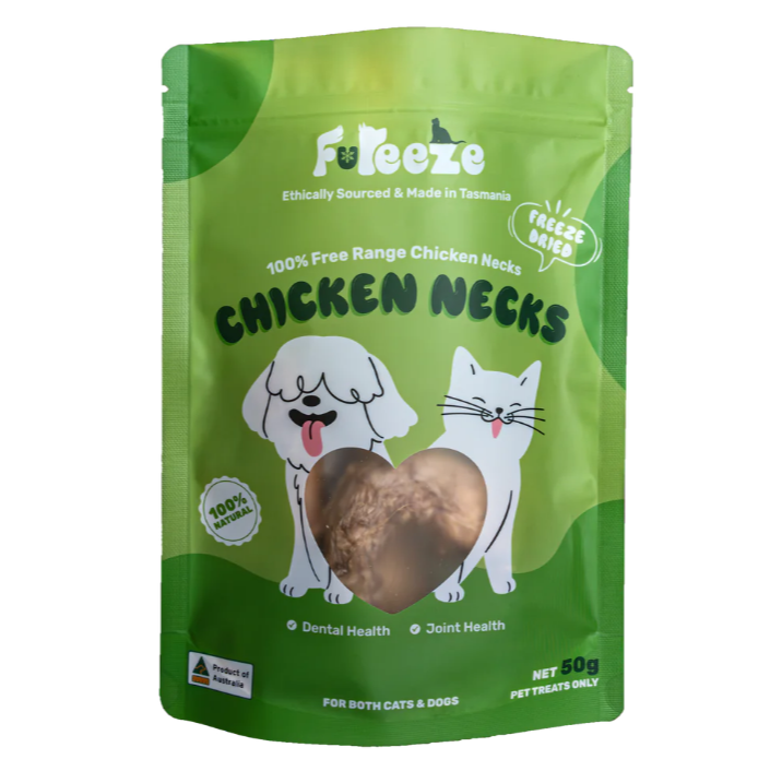 FUREEZE Freeze Dried Free Range Chicken Necks 50g-Petroom