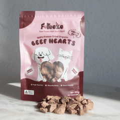 FUREEZE Freeze Dried Organic Beef Hearts 50g-Petroom