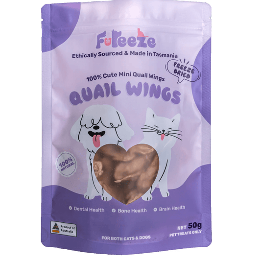FUREEZE Freeze Dried Quail Wings 50g-Petroom