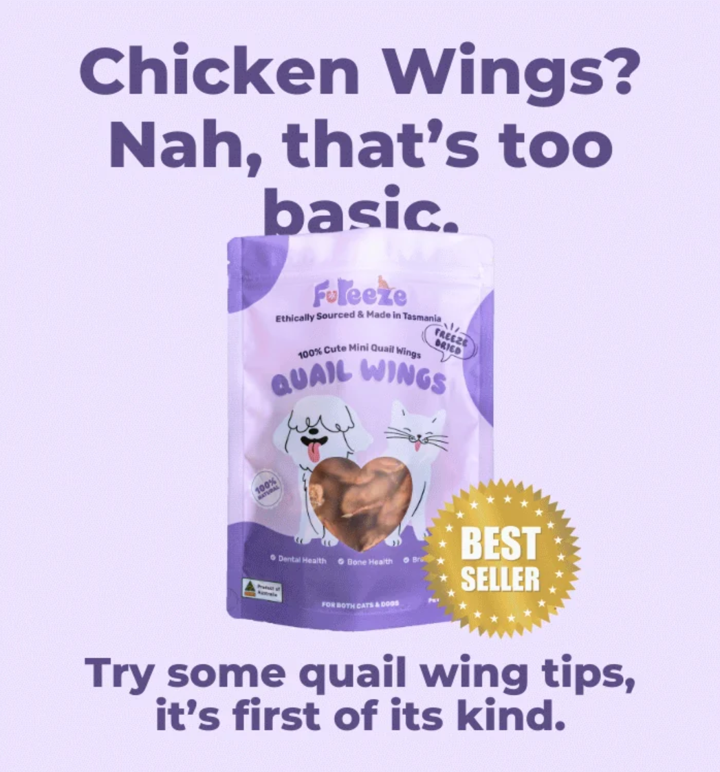FUREEZE Freeze Dried Quail Wings 50g-Petroom