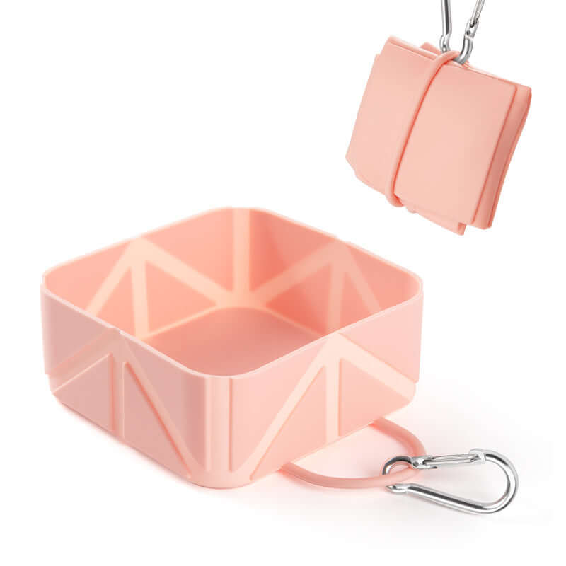 Foldable Travel Dog Bowl Portable Pet Food Water Container 500ml-Petroom