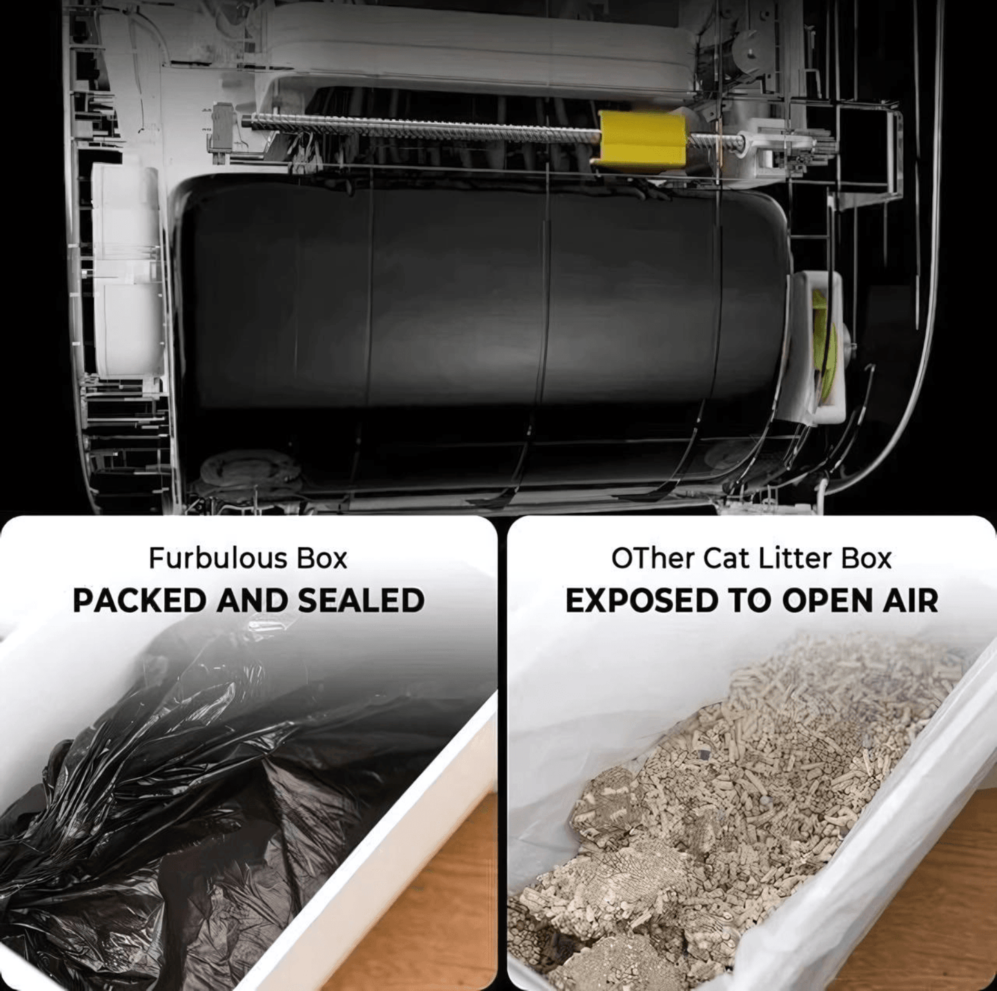 Furbulous Smart Cat Litter Box (Updated version) - Automatic Self-Cleaning with App Control and Remote Monitoring-Petroom Furbulous Smart Cat Litter Box (Updated version) - Automatic Self-Cleaning with App Control and Remote Monitoring-Petroom