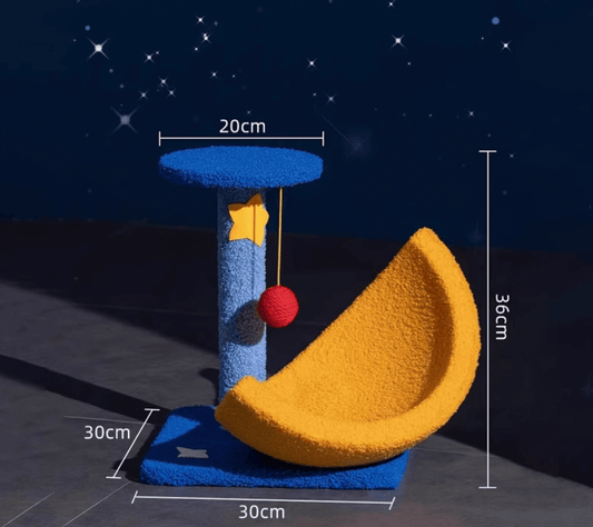 Galaxy Space Capsule Cat Tree with Scratching Posts-Petroom