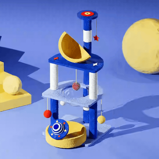 Galaxy UFO Moon Cat Tree – Stylish & Fun Cat Tower-Petroom
