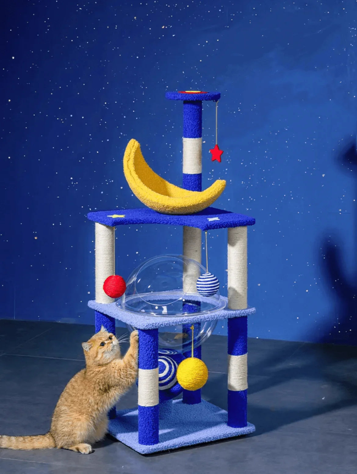 Galaxy UFO Moon Cat Tree – Stylish & Fun Cat Tower Premium-Petroom