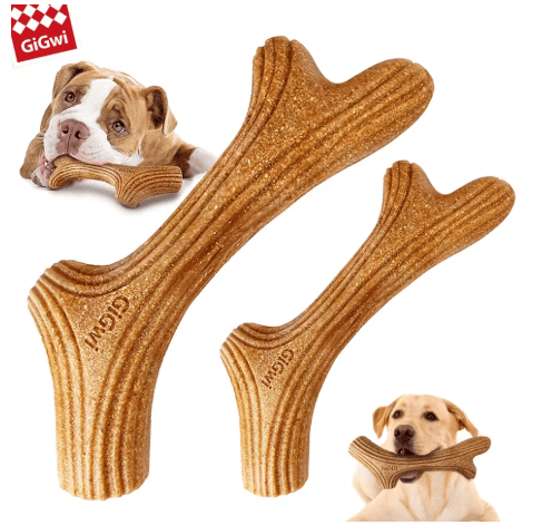 GiGwi Wooden Antler Dog Chew Toy-Petroom
