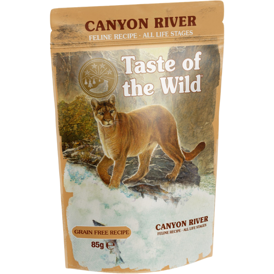 Taste of the Wild Grain-Free Canyon River Feline Recipe - Chunks in Gravy 85g x 12 Pack