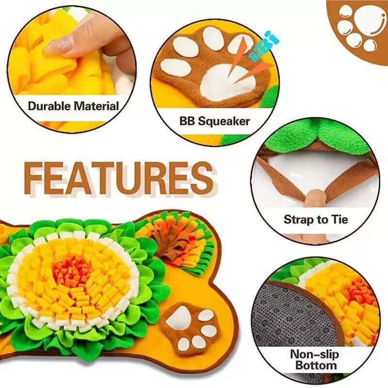 Interactive Bone Shape Snuffle Mat for Dogs & Cats-Petroom