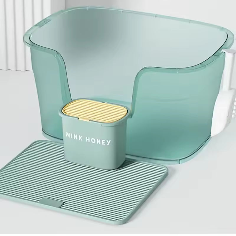JellyGiant XL Macaron Open Cat Litter Box-Petroom