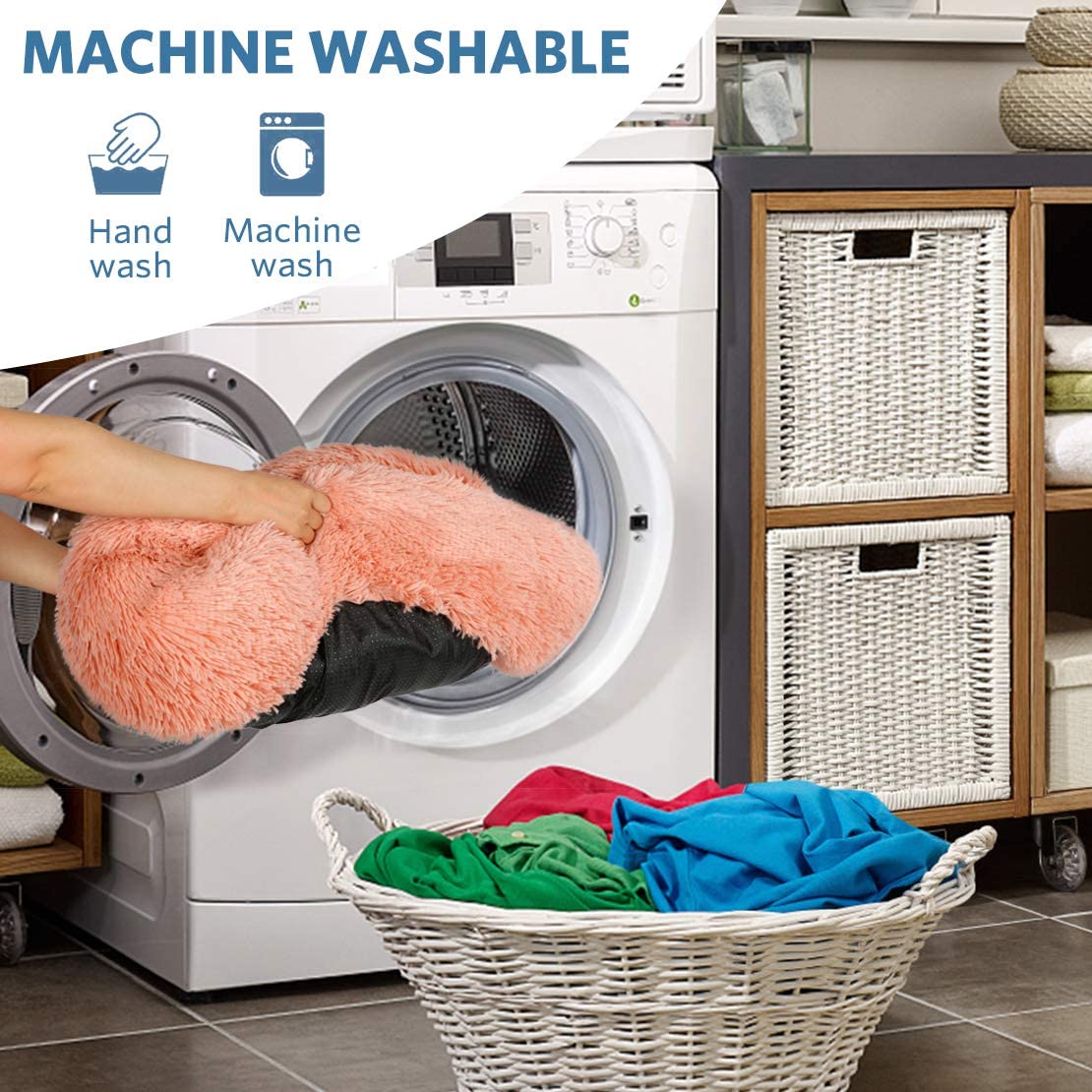 Living today Cat Bed Dog Bed Winter Plush Donut Two Colour Option-Petroom