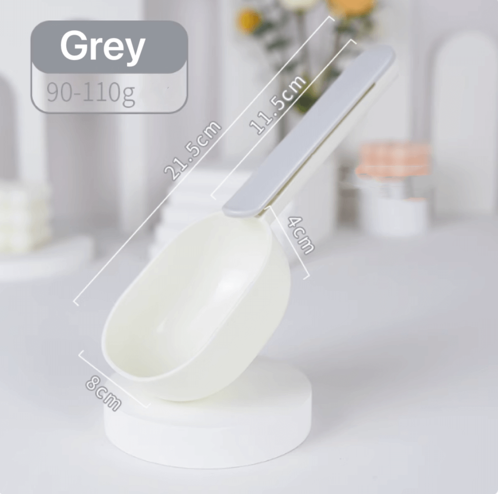 Long Handle With Clip Pet Food Scoop For Dog And Cat-Petroom