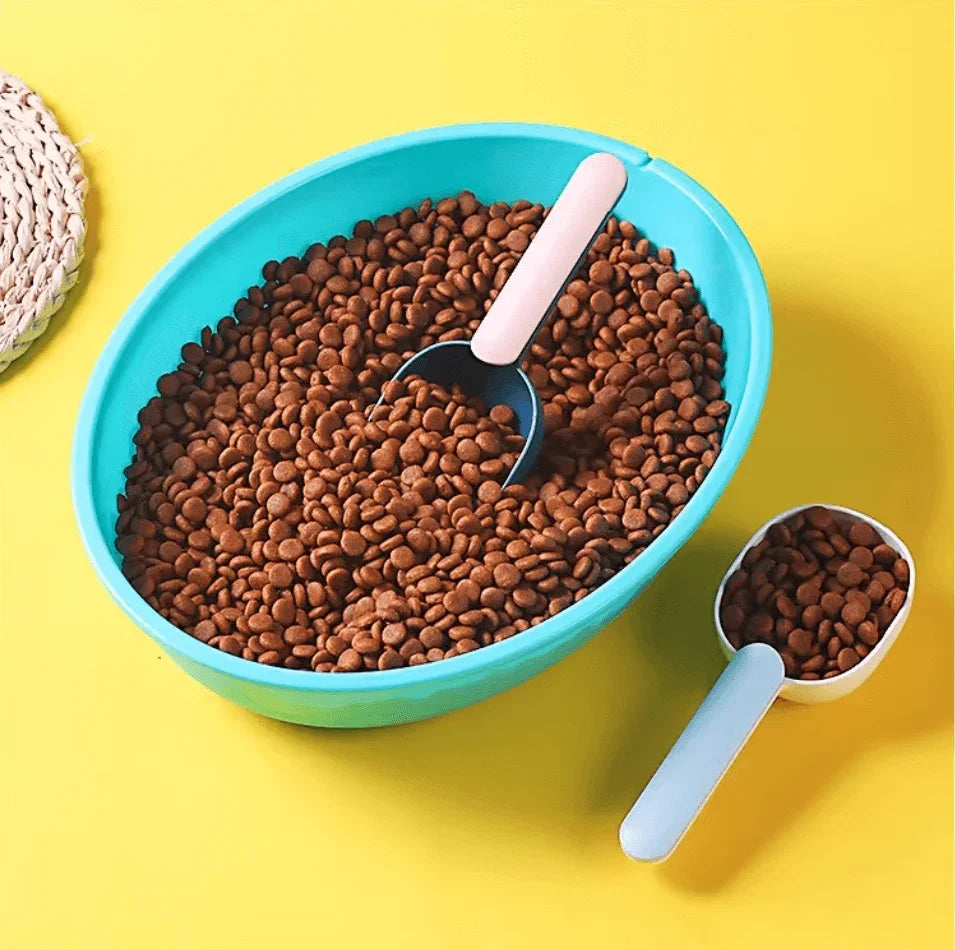 Long Handle With Clip Pet Food Scoop For Dog And Cat-Petroom