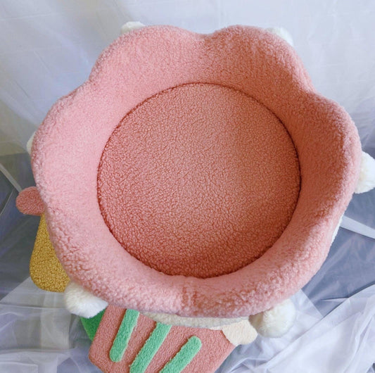 Lucky Seven Ice Cream Styled Cat Tree with Jumping Platforms & Top Bed-Petroom