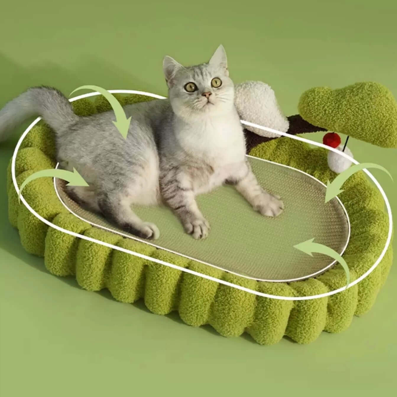 Lucky Tree Style Cat Scratching Board & Cat Bed-Petroom