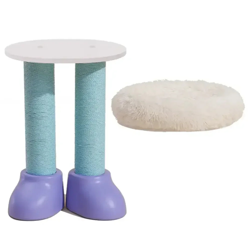 Cat scratching post with plush bed, stylish pet supplies for cats