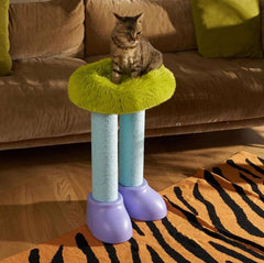MAKESURE 3-in-1 Cat Scratcher, Bed, and Side Table - Stylish Feline Furniture-Petroom