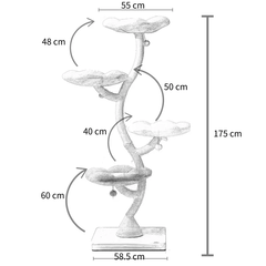 MICHU Fairy Cat Tower Deluxe 4-Tier Designer Flower Cat Tree Pre-Order-Petroom