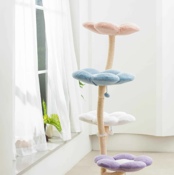 MICHU Fairy Cat Tower Deluxe 4-Tier Designer Flower Cat Tree Pre-Order-Petroom