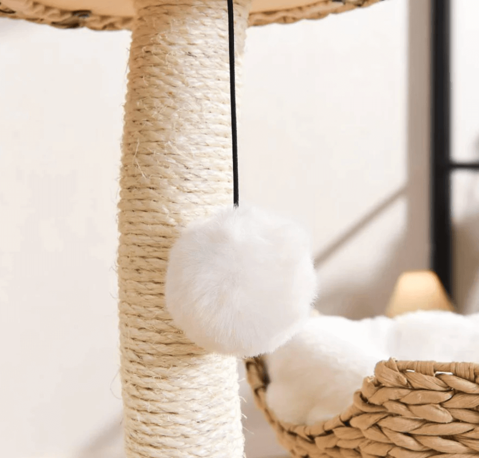 MICHU Ivy Cat Tower Deluxe 4-Tier Designer Tall Cat Tree-Petroom