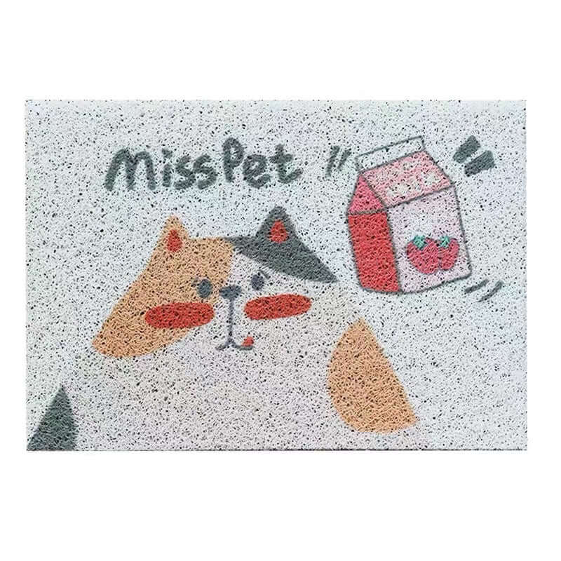 MISSPET Cute Cat Litter Trapping Mat 50x30 cm-Petroom