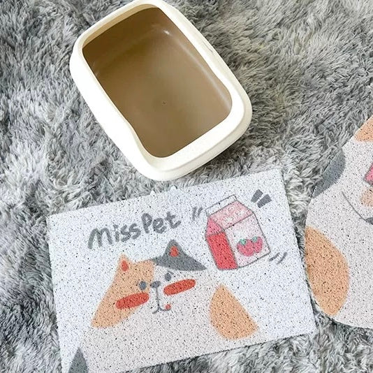 MISSPET Cute Cat Litter Trapping Mat 50x30 cm-Petroom MISSPET Cute Cat Litter Trapping Mat 50x30 cm-Petroom