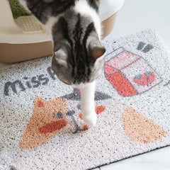 MISSPET Cute Cat Litter Trapping Mat 50x30 cm-Petroom