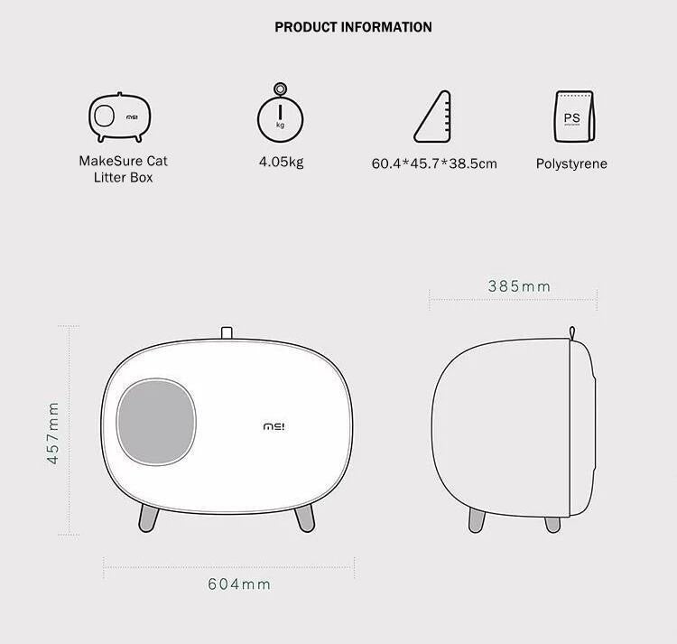 Makesure All In One Storage Cat Litter Box-Petroom
