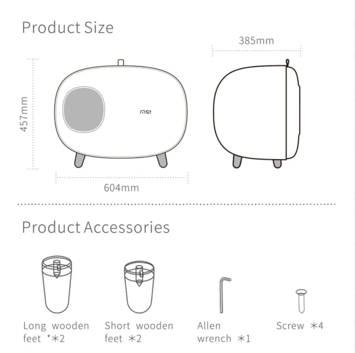 Makesure All In One Storage Cat Litter Box-Petroom