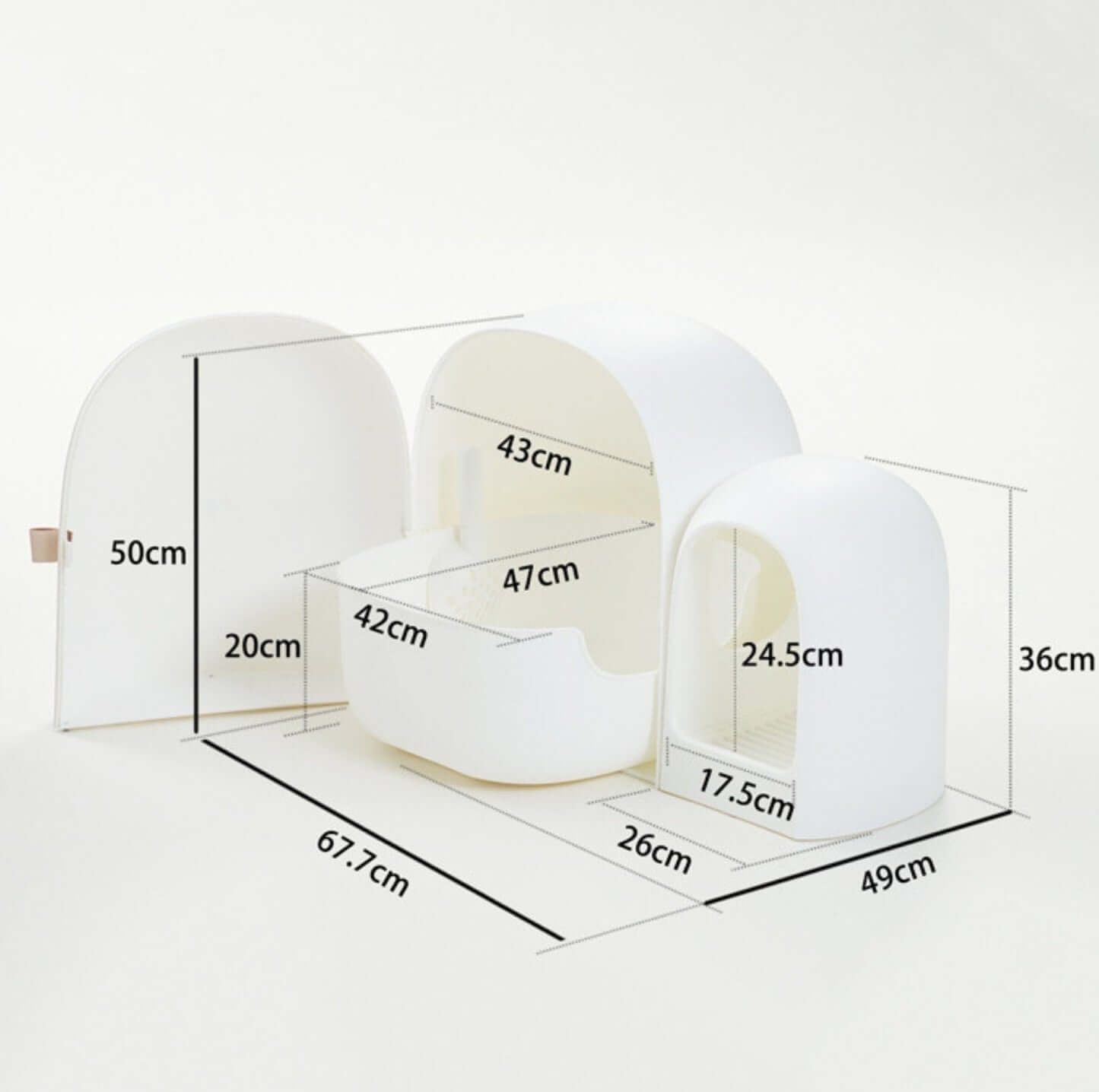 Makesure Cat Litter Box MAX Ideal for large cats-Petroom