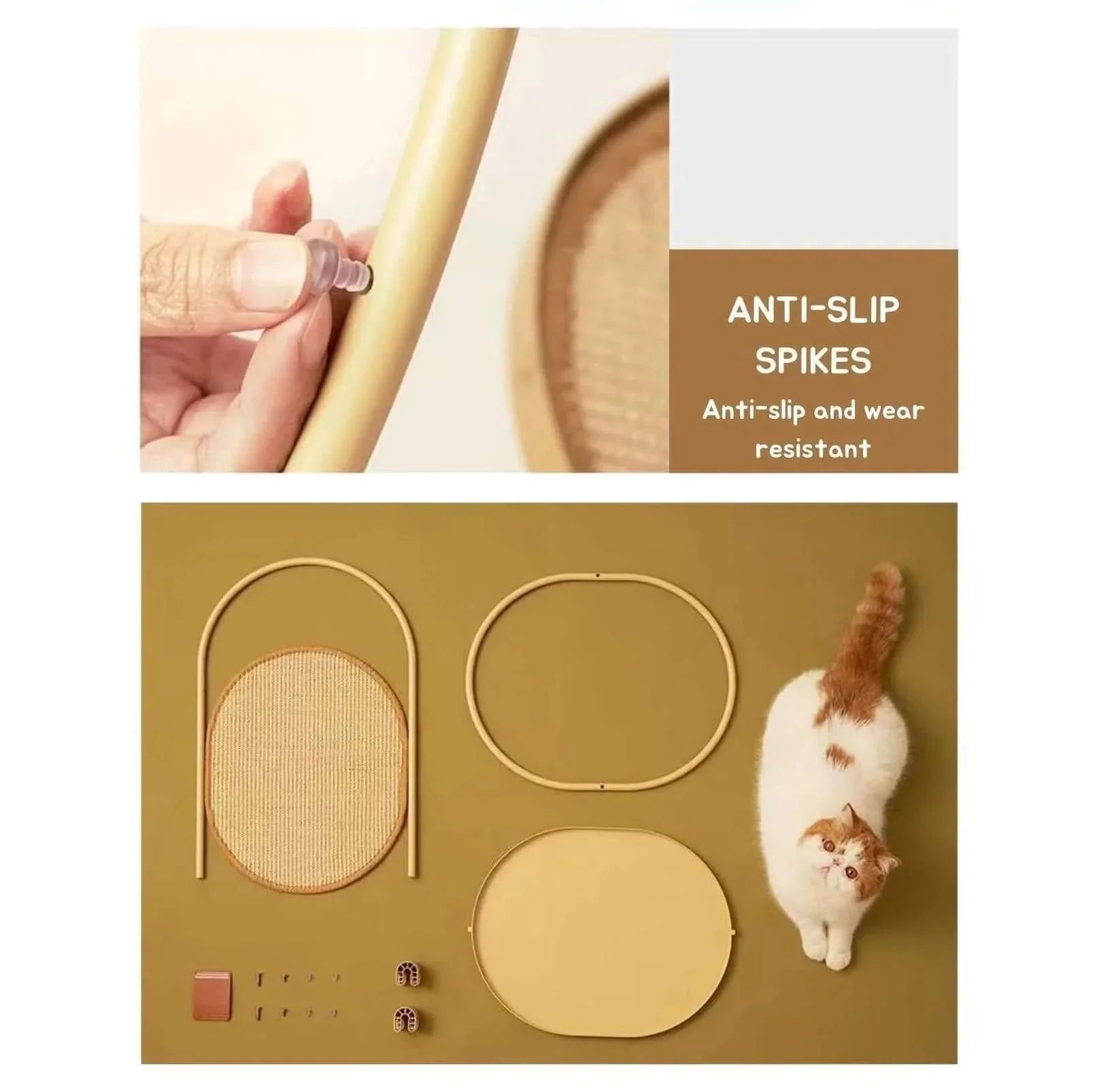 Makesure Multifunctional Cat Scratcher | Sisal Standing Scratching Board-Petroom