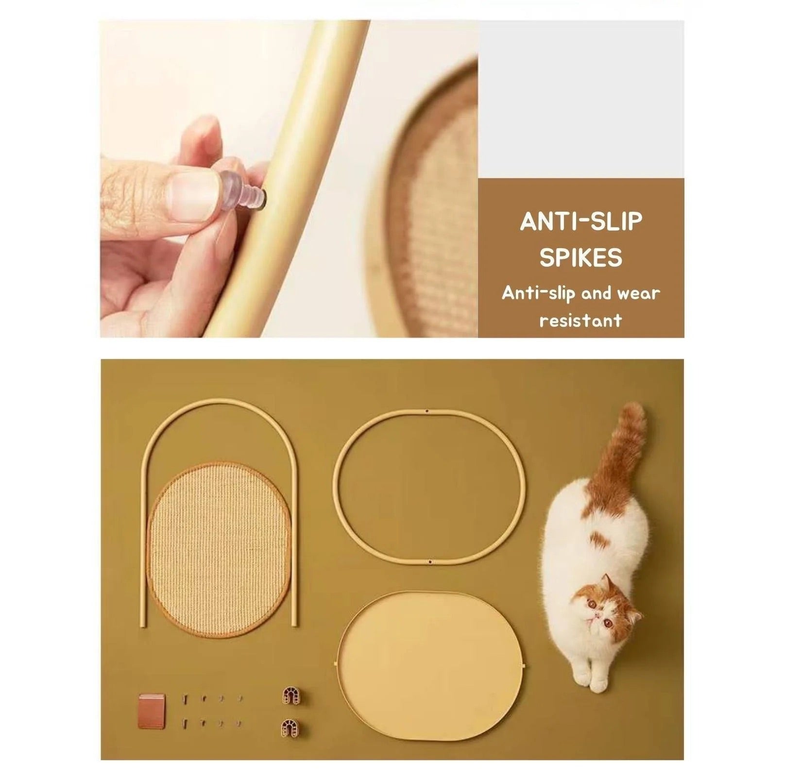 Makesure Multifunctional Cat Scratcher | Sisal Standing Scratching Board-Petroom