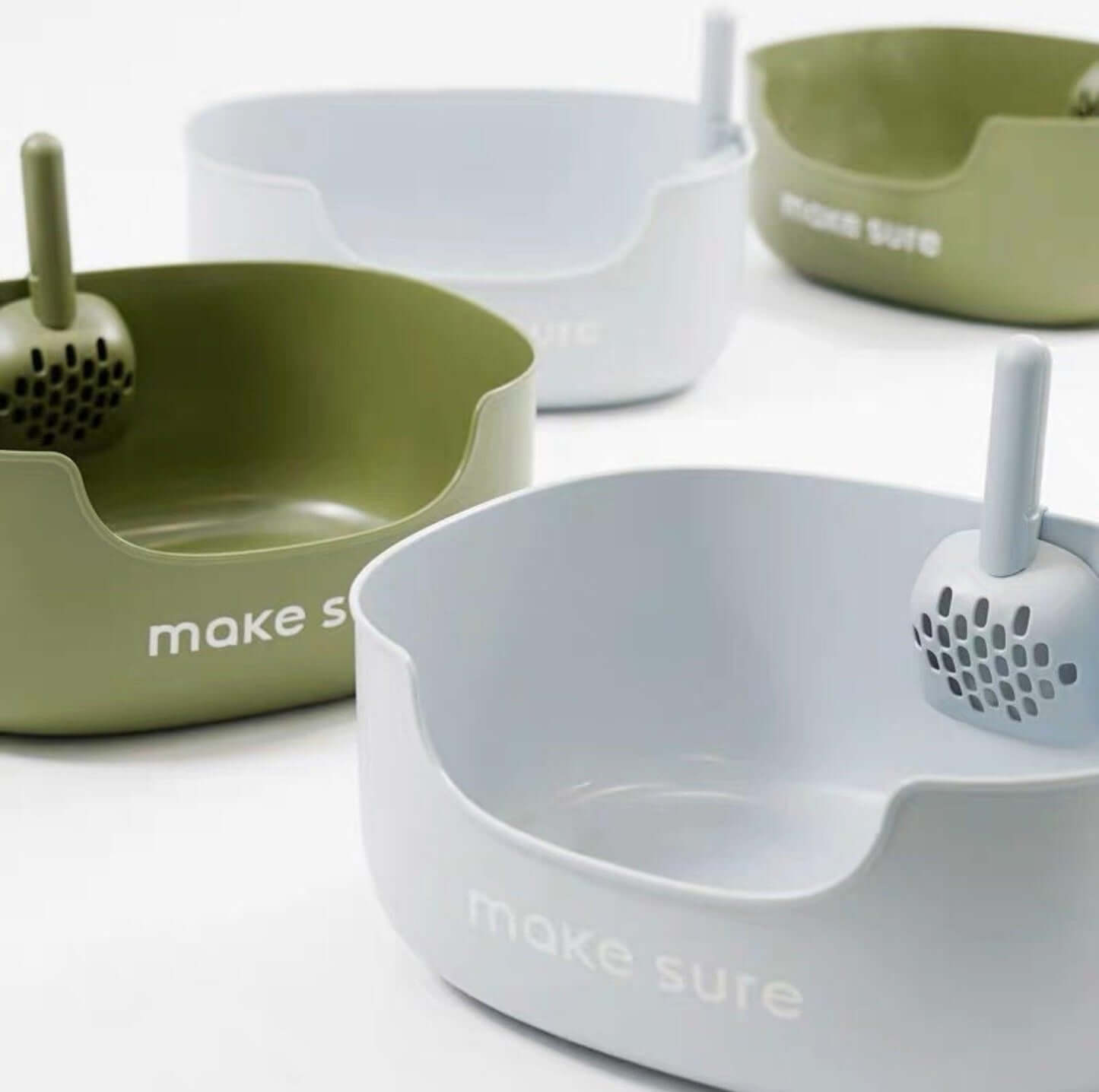 Makesure Open Cat Litter Tray Cat Litter Box (Litter mat included)-Petroom