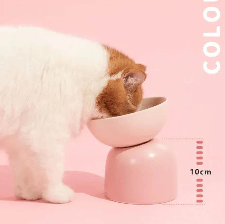 Makesure Sugar Bean Ceramic Double Pet Bowls For Cat and Small Dogs-Petroom