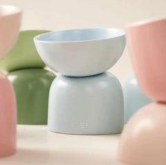 Makesure Sugar Bean Ceramic Double Pet Bowls For Cat and Small Dogs-Petroom