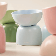 Makesure Sugar Bean Ceramic Double Pet Bowls For Cat and Small Dogs-Petroom