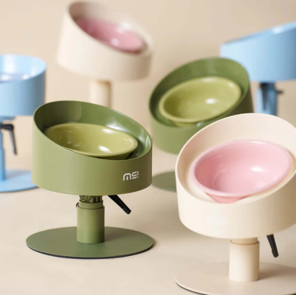 Makesure Sunflower Adjustable Pet Food Bowl-Petroom