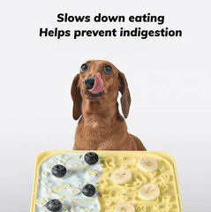 Mango Slow Feeder Lick Mat – Fun & Calming Treat Time for Cats & Small Dogs-Petroom