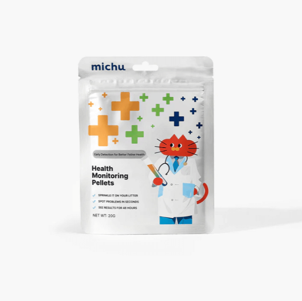 Michu Cat Health Monitoring Pellets - Colour Changing Indicators For Home Urine Testing-Petroom