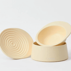 Michu Ceramic 3pcs Dinnerware Set- Raised Bowl and Plate Set for Everyday Pets Essentials-Petroom