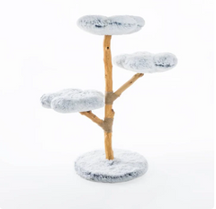 Michu Fluffy Blossom Real Wooden Cat Tree - Premium Quality & Stylish Cat Furniture - Extra Large-Petroom