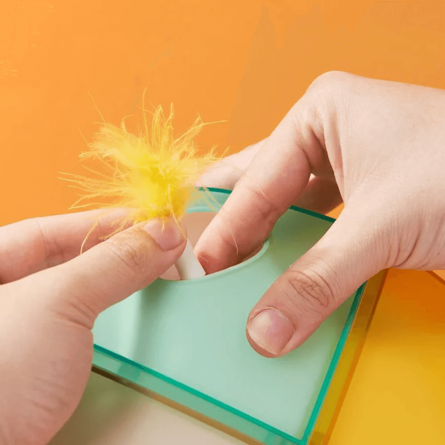 Michu Interactive Feathered Rechargeable Automatic Cat Toy Box-Petroom