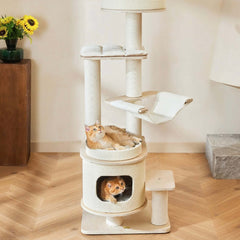 Michu Luna Multi-Layer Solid Wood Cat Nest Tree-Petroom
