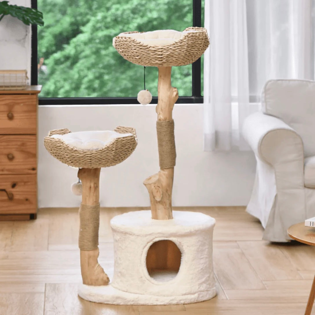 Michu Premium Real Wooden Cat Tree-Large- Spacious Australian Feline Haven Pre-Order-Petroom