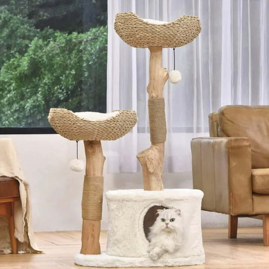 Michu Premium Real Wooden Cat Tree-Large- Spacious Australian Feline Haven Pre-Order-Petroom