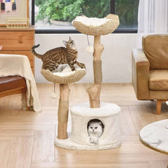 Michu Premium Real Wooden Cat Tree-Large- Spacious Australian Feline Haven Pre-Order-Petroom