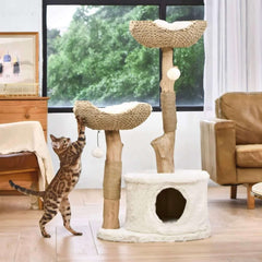 Michu Premium Real Wooden Cat Tree-Large- Spacious Australian Feline Haven Pre-Order-Petroom
