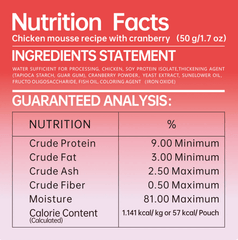 Michu Rainbow Mousse Wet Cat Food 5 Flavours- Complete Food/Wet Mixer and Topper 10pcs/Pack-Petroom