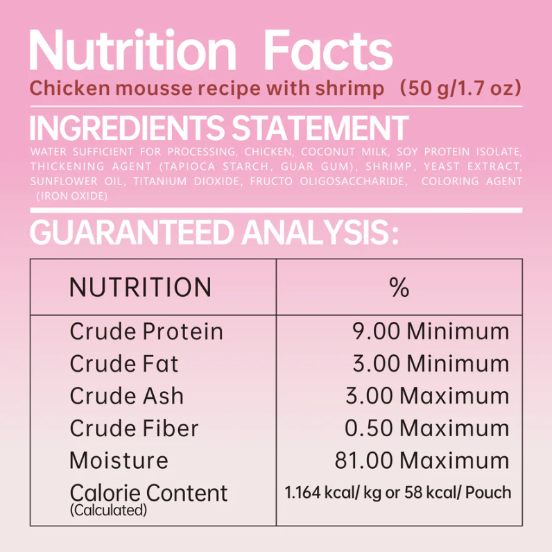 Michu Rainbow Mousse Wet Cat Food 5 Flavours- Complete Food/Wet Mixer and Topper 10pcs/Pack-Petroom