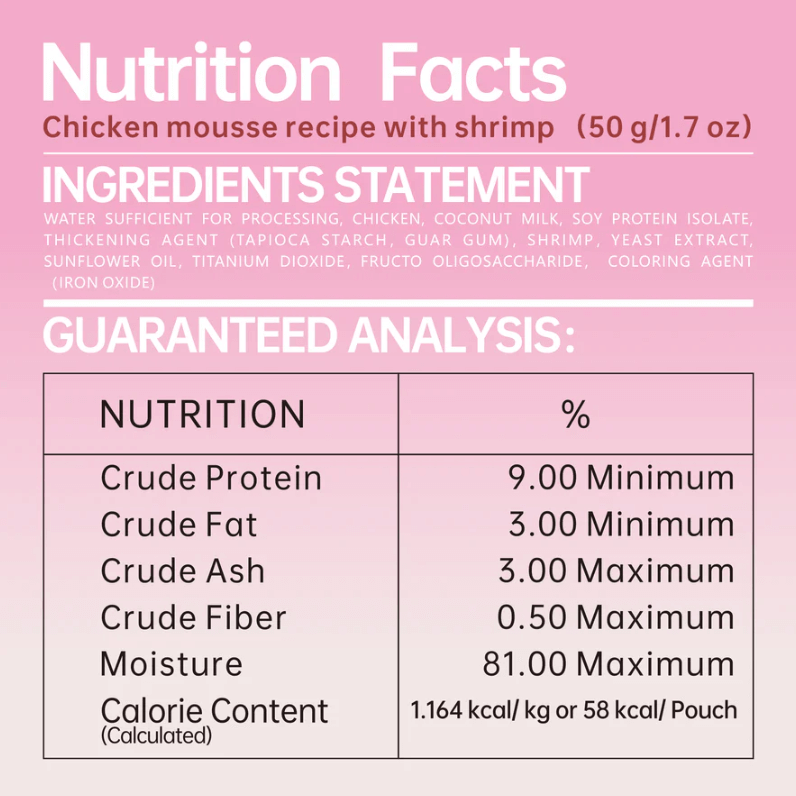 Michu Rainbow Mousse Wet Cat Food 5 Flavours- Complete Food/Wet Mixer and Topper 10pcs/Pack-Petroom