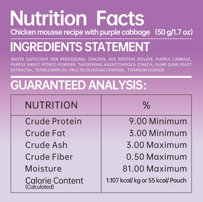 Michu Rainbow Mousse Wet Cat Food 5 Flavours- Complete Food/Wet Mixer and Topper 10pcs/Pack-Petroom